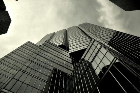 Commercial glass installation process for high-rise buildings