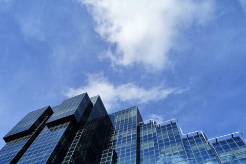 Commercial glass installation